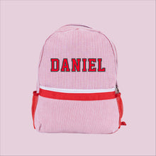 Load image into Gallery viewer, Personalised Backpack in Red