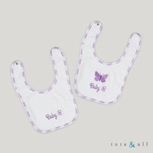 Load image into Gallery viewer, Personalised Cotton Bib Set