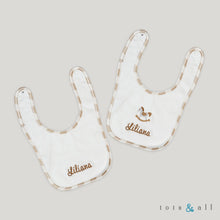 Load image into Gallery viewer, Personalised Cotton Bib Set