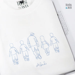 *Limited Edition* Father's Day Family T-Shirt in White