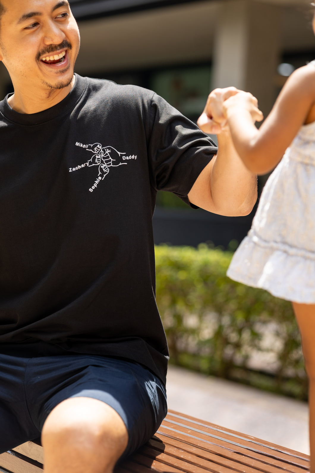 *Limited Edition* Personalised Father's Day FistBump T-Shirt in Black