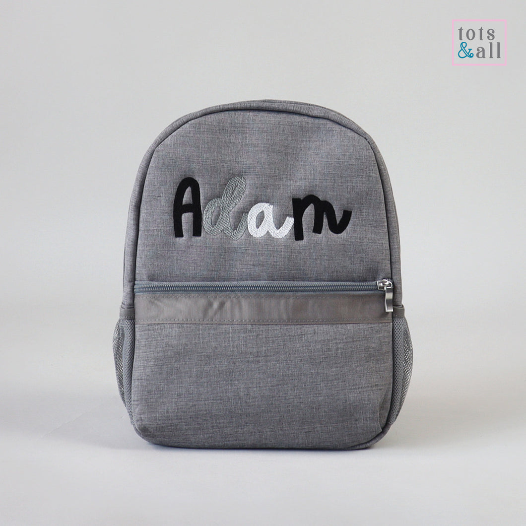 *LIMITED  EDITION* Personalised Toddler Backpack in Ombre Grey