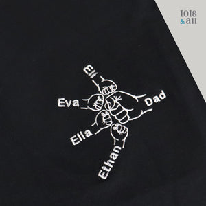 *Limited Edition* Personalised Father's Day FistBump T-Shirt in Black