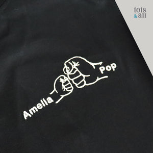 *Limited Edition* Personalised Father's Day FistBump T-Shirt in Black