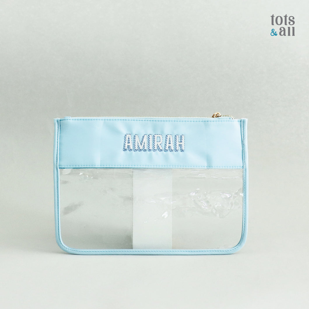 Personalised Clear Flat Pouch