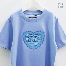 Load image into Gallery viewer, Personalise My Heart Kids TShirt in Blue

