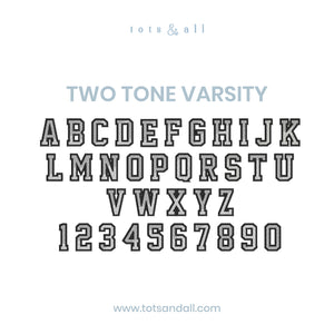 Personalised Varsity Tot Bag in XL