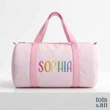 Load image into Gallery viewer, Personalised Duffel Bag in Baby Pink
