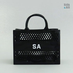 Personalised Jelly Tote Bag in Black