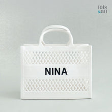 Load image into Gallery viewer, Personalised Jelly Tote Bag in White
