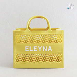Personalised Jelly Tote Bag in Yellow