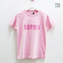 Load image into Gallery viewer, Personalised Pink Kids Tshirt
