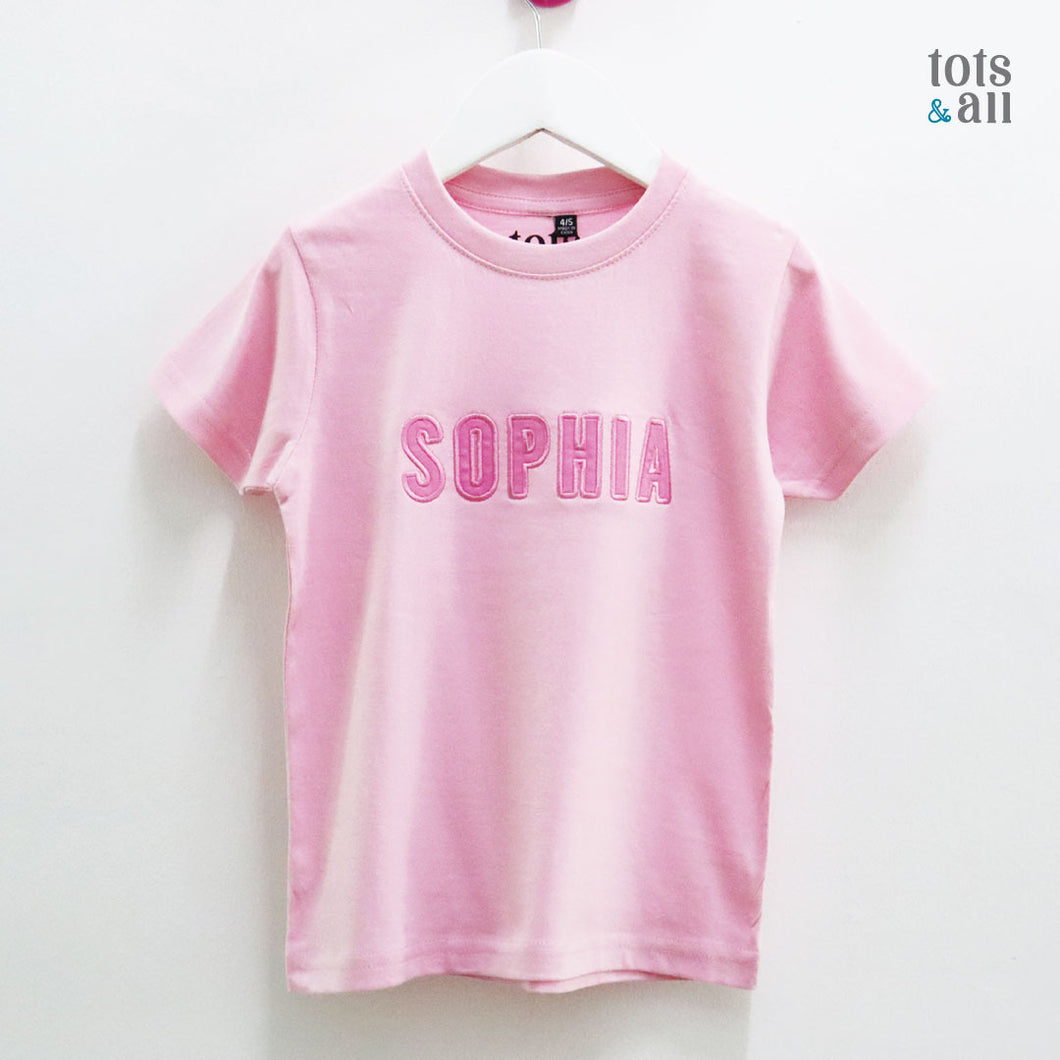 Personalised Pink Kids Tshirt