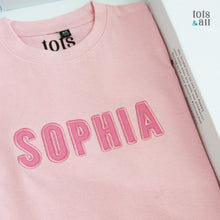 Load image into Gallery viewer, Personalised Pink Kids Tshirt

