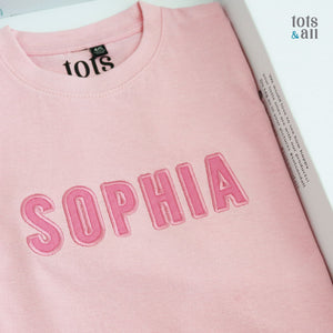 Personalised Pink Kids Tshirt