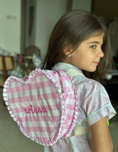 Load image into Gallery viewer, Personalised Heart Backpack in Pink
