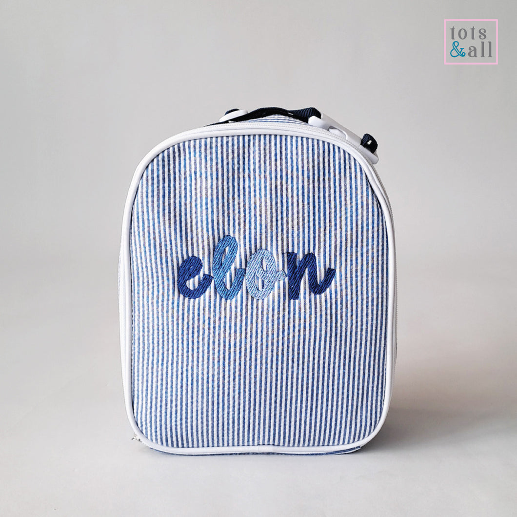 Personalised Lunch Bag in Blue