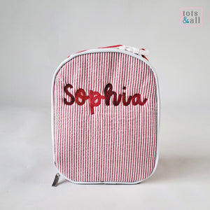 Personalised Lunch Bag in Red