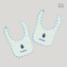 Load image into Gallery viewer, Personalised Dragon Cotton Bib Set
