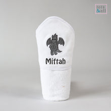 Load image into Gallery viewer, Personalised Tot Dragon Hooded Towel
