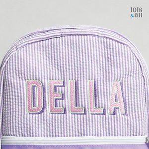 Personalised Toddler Backpack in Boldline Purple