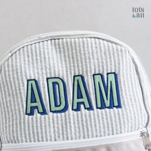 Load image into Gallery viewer, Personalised Toddler Backpack in Boldline Grey
