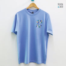 Load image into Gallery viewer, MOM Edition: The Personalised Embroidered Tee in Blue

