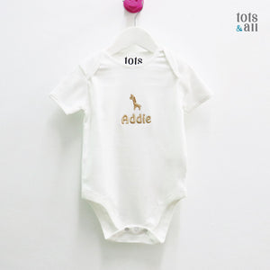 Personalised Safari Baby Romper