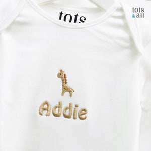 Personalised Safari Baby Romper