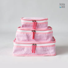 Load image into Gallery viewer, Personalised Set of 3 Packing Cubes in Pink
