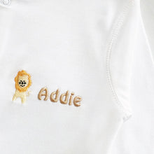 Load image into Gallery viewer, Personalised Safari Baby Sleepsuit
