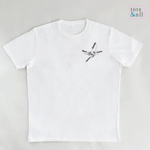 Personalised Holding Hands T Shirt in White