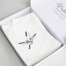 Load image into Gallery viewer, Personalised Holding Hands T Shirt in White
