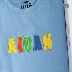 Personalised Blue Kids Tshirt