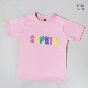 Personalised Pink Kids T-shirt