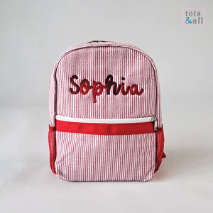 Personalised Toddler Backpack in Ombre Red