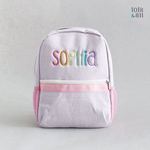 Personalised Toddler Backpack in Baby Pink