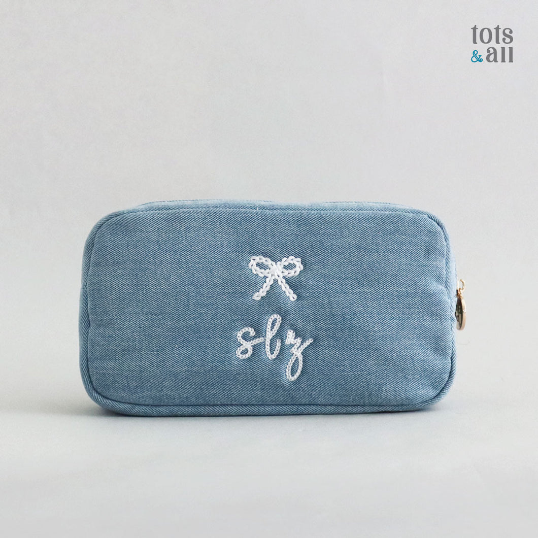 *LIMITED EDITION* Personalised Denim Mini Tot Bag