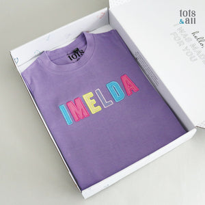 Personalised Purple Kids T-shirt