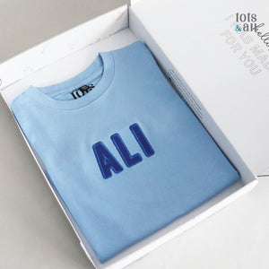 Personalised Blue Kids Tshirt