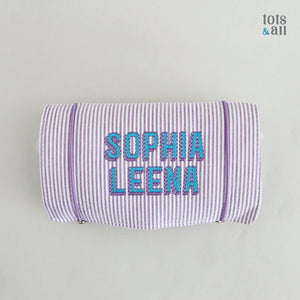 Personalised Packing Roll Bag in Purple