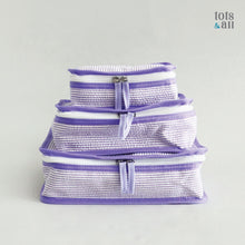 Load image into Gallery viewer, Personalised Set of 3 Packing Cubes in Purple
