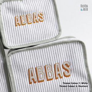 Personalised Set of 3 Packing Cubes in Grey