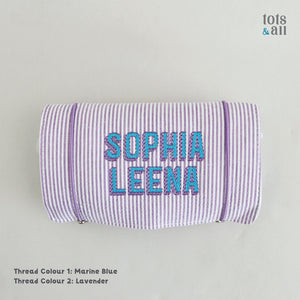 Personalised Packing Roll Bag in Purple