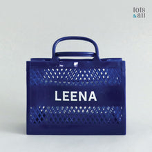 Load image into Gallery viewer, Personalised Jelly Tote Bag in Electric Blue
