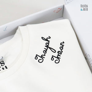 *Limited Edition* Personalised Mother's Day Sweatshirt with Names in White