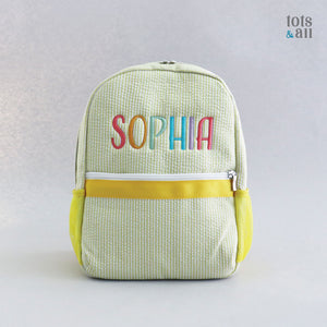 Personalised Toddler Backpack in Yellow