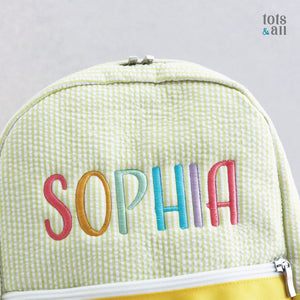 Personalised Toddler Backpack in Yellow
