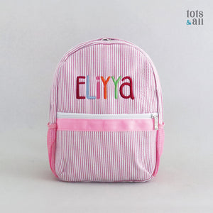 Personalised Toddler Backpack in Multicoloured Pink