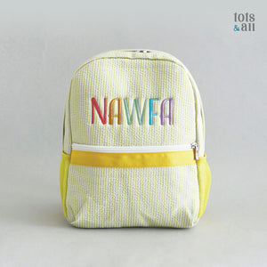 Personalised Toddler Backpack in Yellow